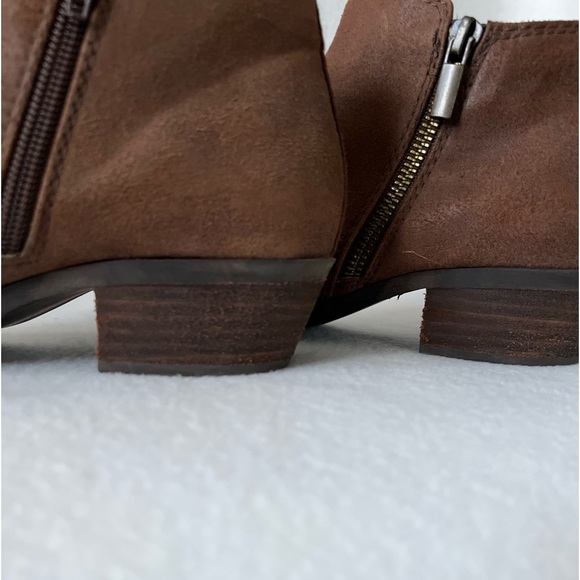 Carlos by Carlos Santana Size 8 1/2 Brown Fabric Double Zippered Ankle Booties - Picture 7 of 14